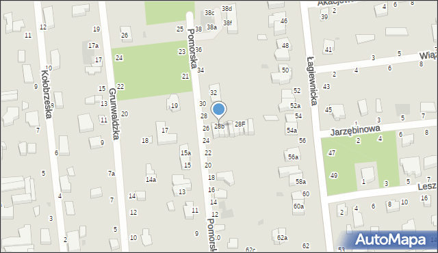 Zgierz, Pomorska, 28b, mapa Zgierz