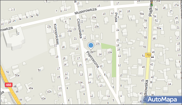 Zgierz, Poprzeczna, 12b, mapa Zgierz