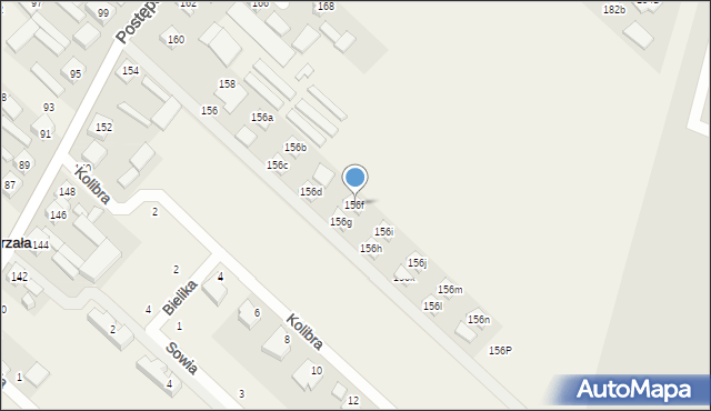 Zgorzała, Postępu, 156f, mapa Zgorzała