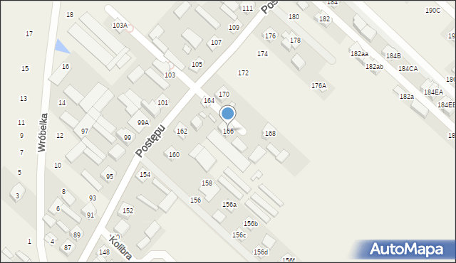 Zgorzała, Postępu, 166, mapa Zgorzała