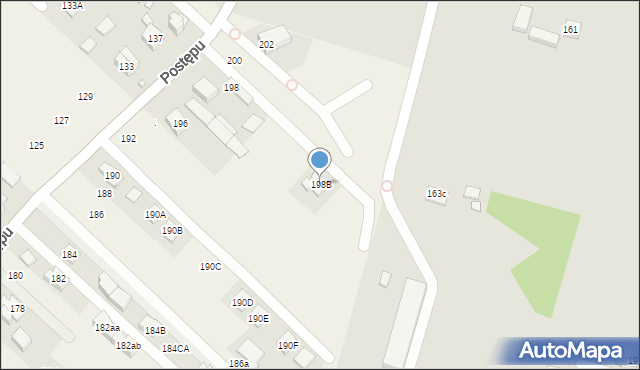 Zgorzała, Postępu, 198B, mapa Zgorzała