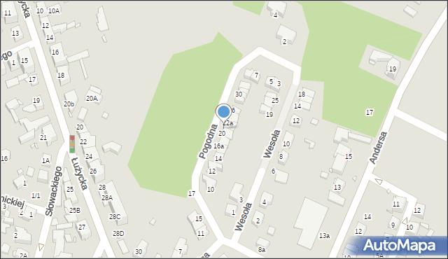 Zgorzelec, Pogodna, 20a, mapa Zgorzelec