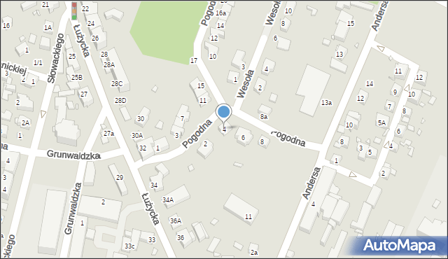 Zgorzelec, Pogodna, 4, mapa Zgorzelec