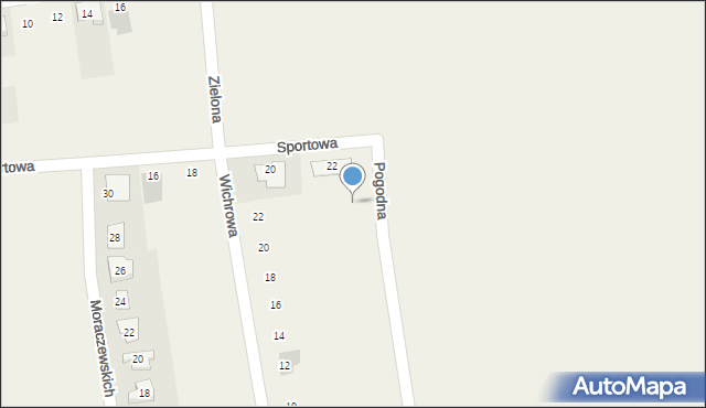 Zielątkowo, Pogodna, 23, mapa Zielątkowo