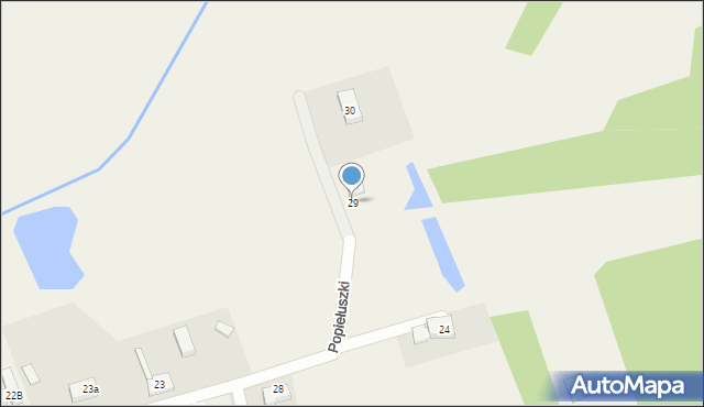 Zieleniewo, Popiełuszki Jerzego, bł. ks., 29, mapa Zieleniewo