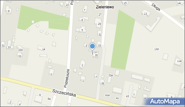 Zieleniewo, Popiełuszki Jerzego, bł. ks., 3, mapa Zieleniewo