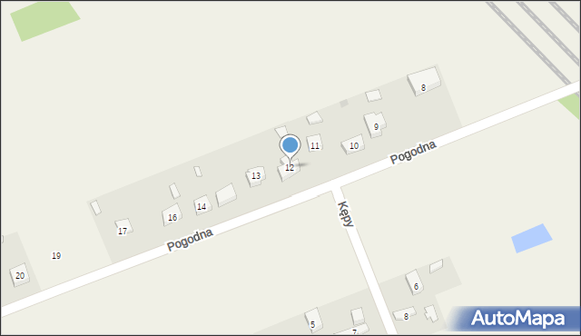 Zielkowice, Pogodna, 12, mapa Zielkowice