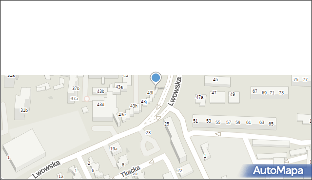 Zielona Góra, Podgórna, 43m, mapa Zielona Góra