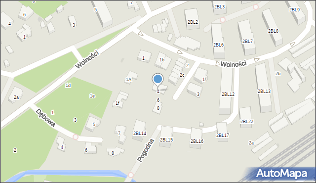 Zielonka, Pogodna, 4, mapa Zielonka