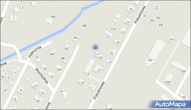 Zielonka, Południowa, 13c, mapa Zielonka