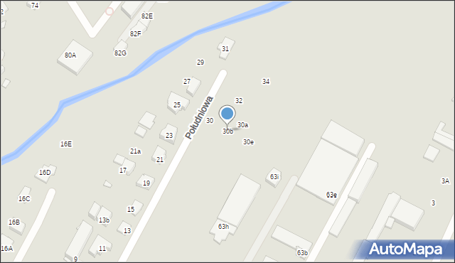 Zielonka, Południowa, 30b, mapa Zielonka