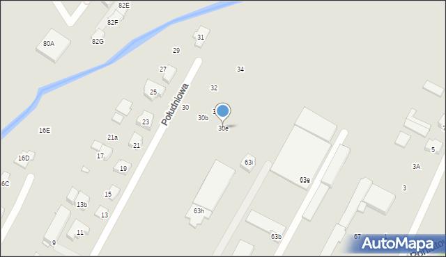 Zielonka, Południowa, 30e, mapa Zielonka