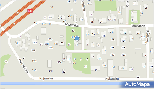 Zielonka, Pomorska, 8, mapa Zielonka