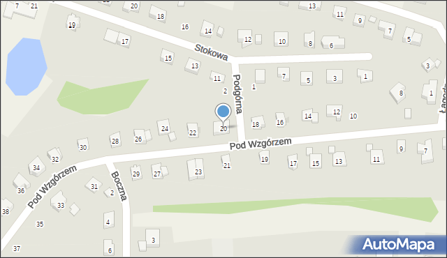 Ziemnice, Pod Wzgórzem, 20, mapa Ziemnice
