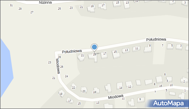 Ziemnice, Południowa, 19, mapa Ziemnice