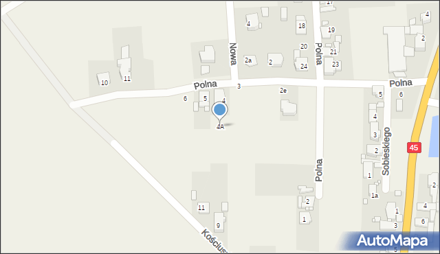 Źlinice, Polna, 4A, mapa Źlinice