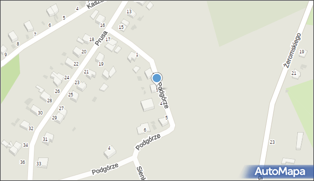 Złocieniec, Podgórze, 3, mapa Złocieniec