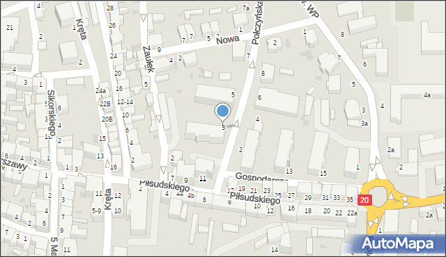 Złocieniec, Połczyńska, 3, mapa Złocieniec