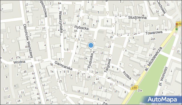 Złotów, Podolska, 5, mapa Złotów