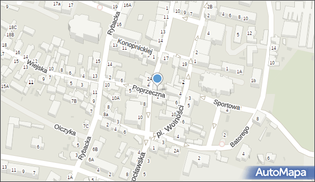 Żmigród, Poprzeczna, 4, mapa Żmigród