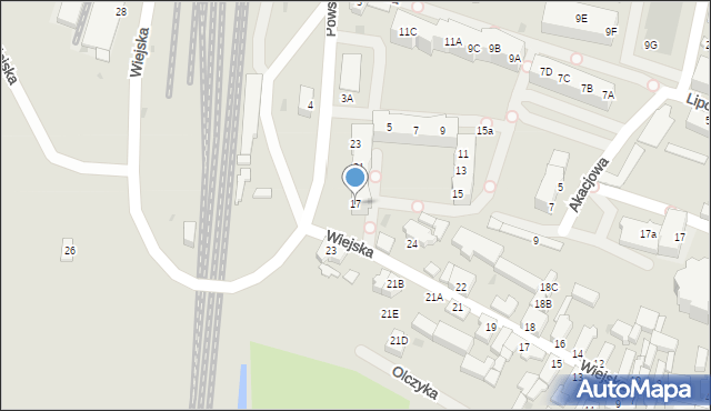 Żmigród, Powstańców Styczniowych, 17, mapa Żmigród