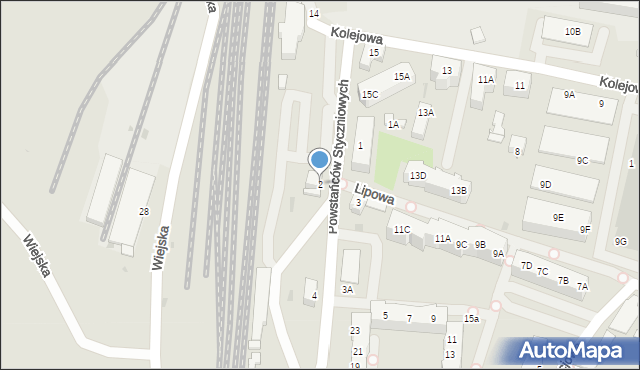 Żmigród, Powstańców Styczniowych, 2, mapa Żmigród