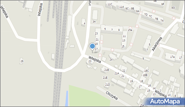 Żmigród, Powstańców Styczniowych, 25, mapa Żmigród