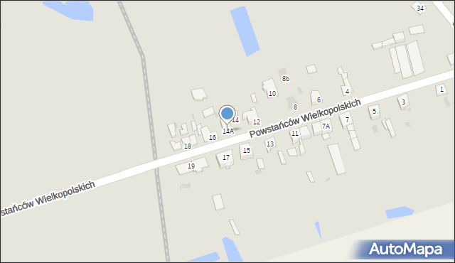 Żnin, Powstańców Wielkopolskich, 14A, mapa Żnin