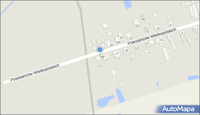 Żnin, Powstańców Wielkopolskich, 19a, mapa Żnin