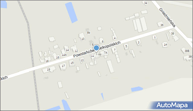 Żnin, Powstańców Wielkopolskich, 9A, mapa Żnin