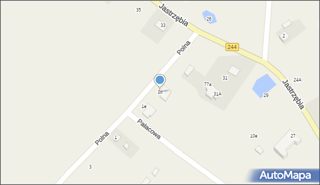 Żołędowo, Polna, 1d, mapa Żołędowo