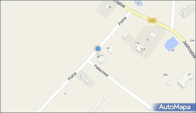 Żołędowo, Polna, 1e, mapa Żołędowo