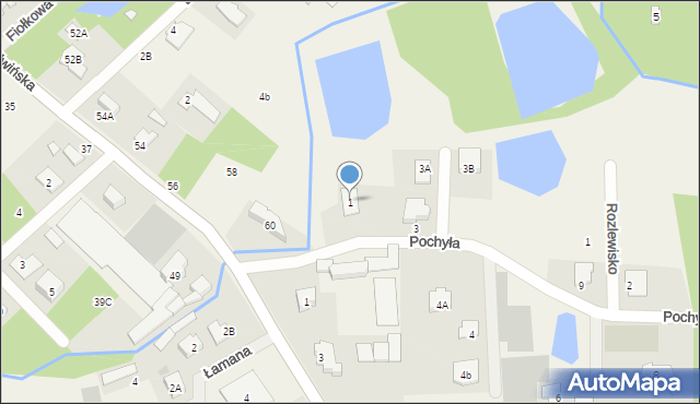 Żółwin, Pochyła, 1, mapa Żółwin