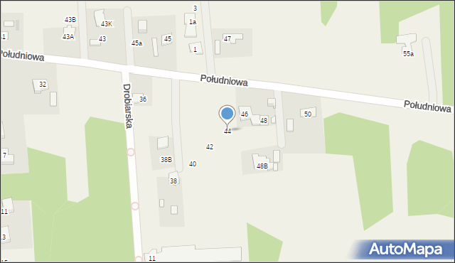 Żółwin, Południowa, 44, mapa Żółwin