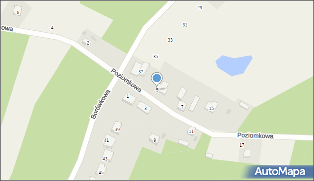 Żórawie, Poziomkowa, 5, mapa Żórawie