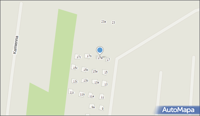 Żory, Podlaska, 17a, mapa Żor