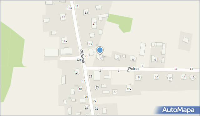 Zrębice, Polna, 1, mapa Zrębice