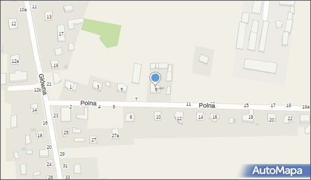 Zrębice, Polna, 9, mapa Zrębice