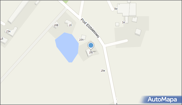 Żukowo, Pod Elżbietowo, 16c, mapa Żukowo