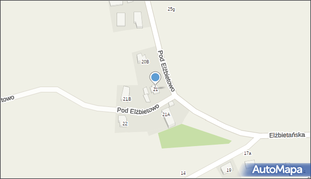 Żukowo, Pod Elżbietowo, 21, mapa Żukowo