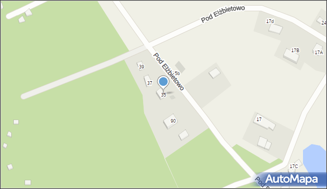 Żukowo, Pod Elżbietowo, 35, mapa Żukowo