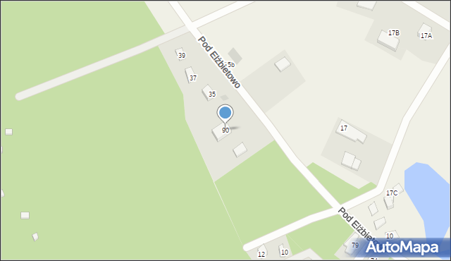 Żukowo, Pod Elżbietowo, 90, mapa Żukowo