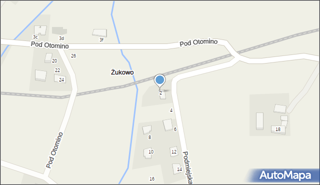 Żukowo, Podmiejska, 2, mapa Żukowo