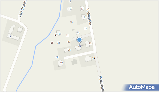 Żukowo, Podmiejska, 34, mapa Żukowo