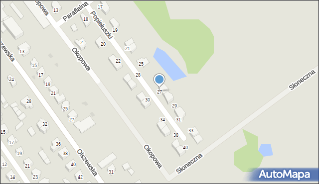Żuromin, Popiełuszki Jerzego, bł. ks., 27, mapa Żuromin