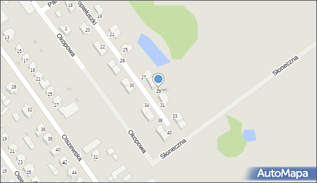 Żuromin, Popiełuszki Jerzego, bł. ks., 29, mapa Żuromin