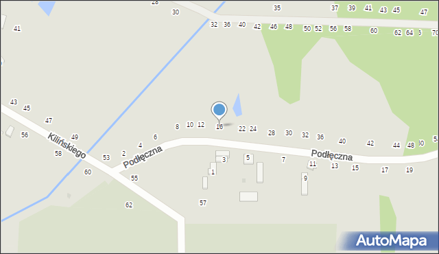 Zwoleń, Podłęczna, 16, mapa Zwoleń