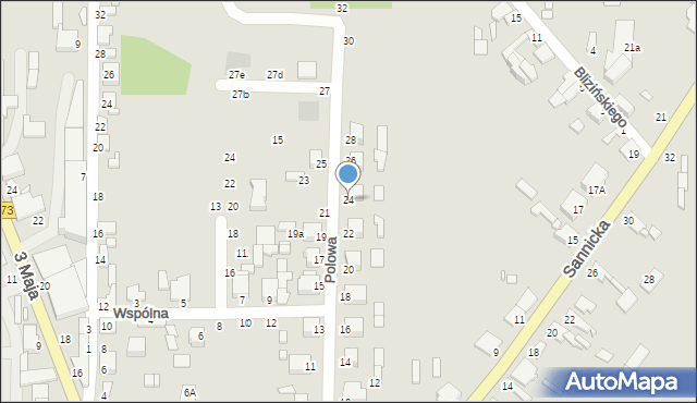 Żychlin, Polowa, 24, mapa Żychlin