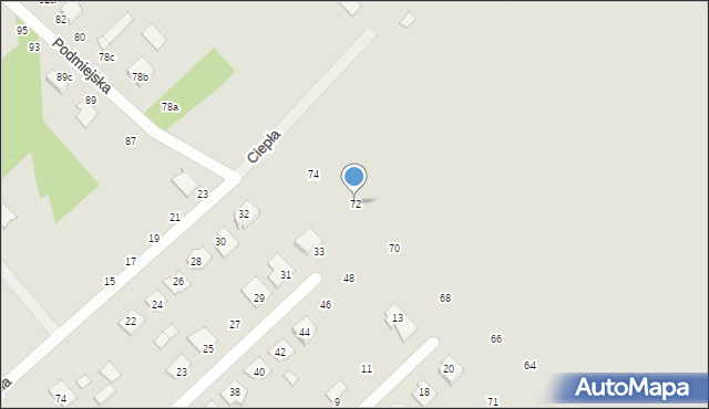 Żyrardów, Podmiejska, 72, mapa Żyrardów