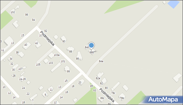 Żyrardów, Podmiejska, 84b, mapa Żyrardów